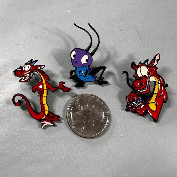 Lucky Mushu Dragon Lapel Pin Bug Mulan Princess Brooch Jewelry Accessories Pin - Picture 4 of 9